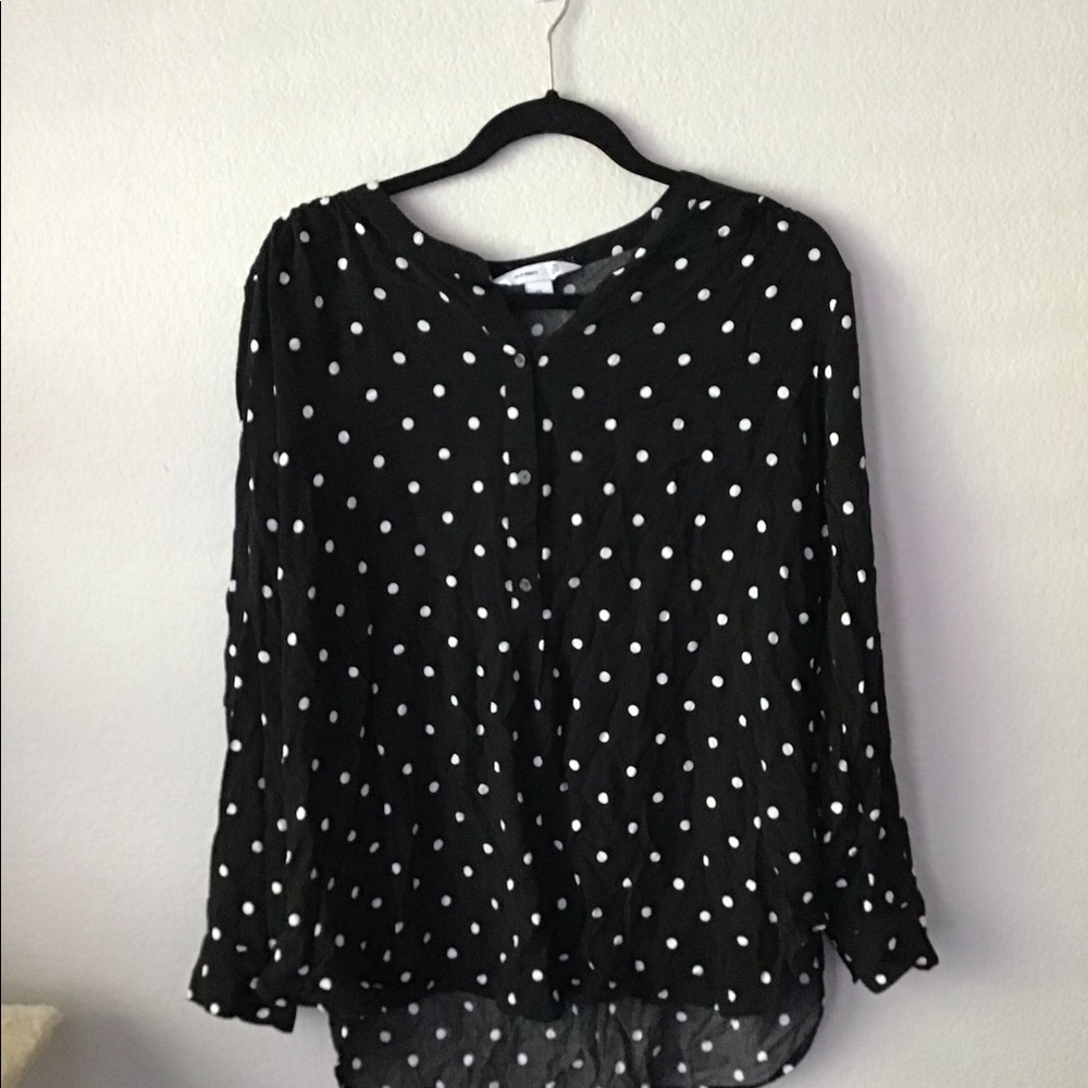 Black and white Polk a dot
